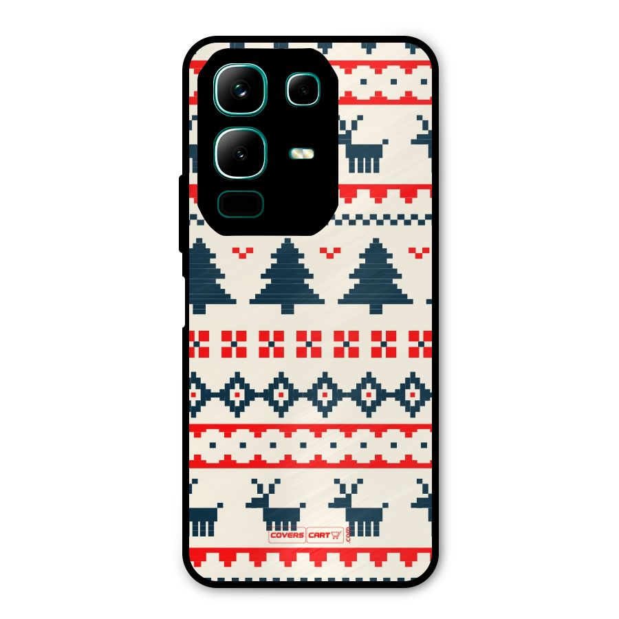 Christmas Design Pattern Metal Back Case for Infinix Note 50x