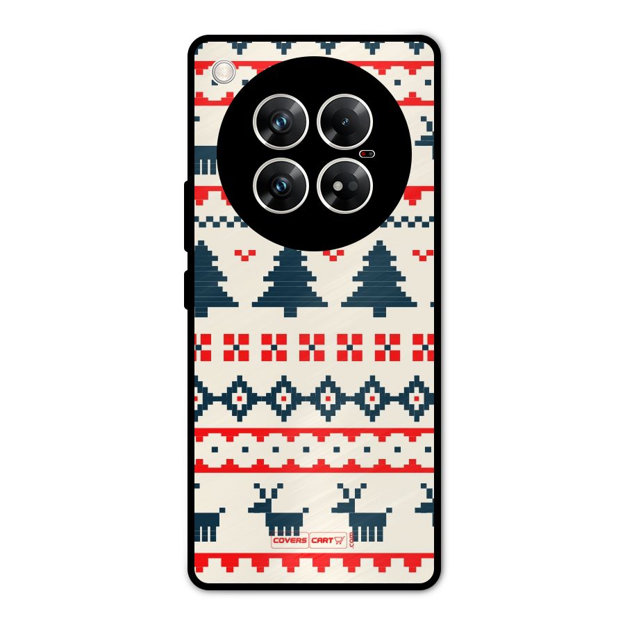 Christmas Design Pattern Metal Back Case for Infinix Zero 40 5G