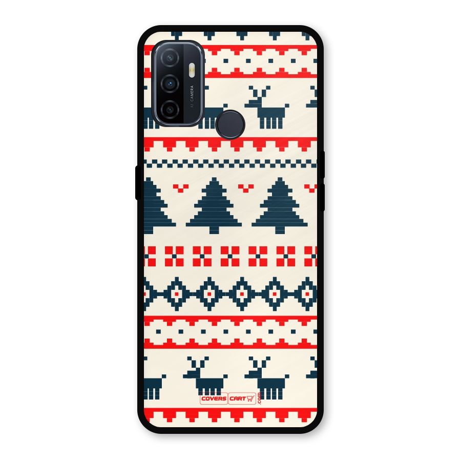 Christmas Design Pattern Metal Back Case for Oppo A53