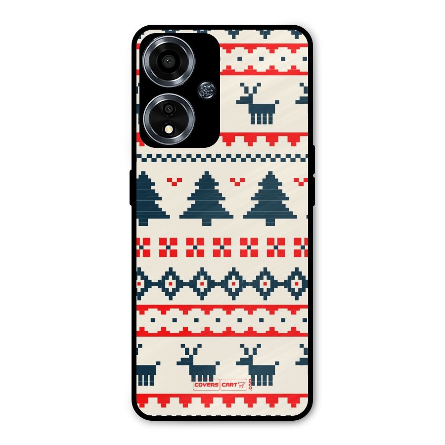 Christmas Design Pattern Metal Back Case for Oppo A59
