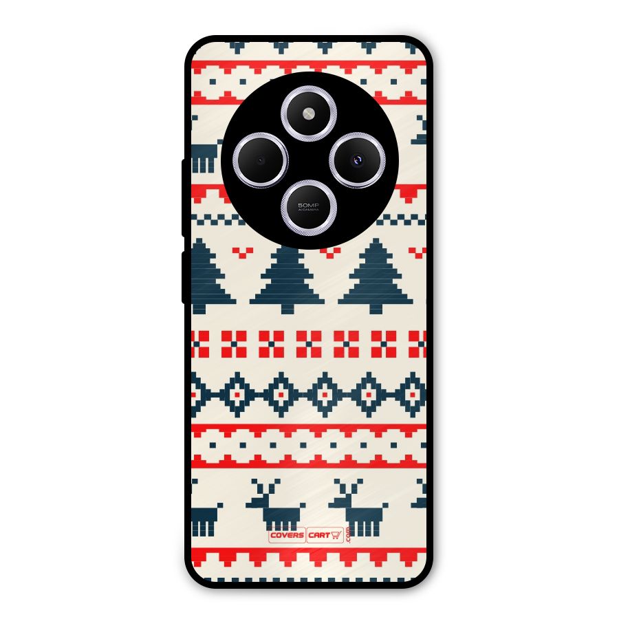 Christmas Design Pattern Metal Back Case for Poco M7