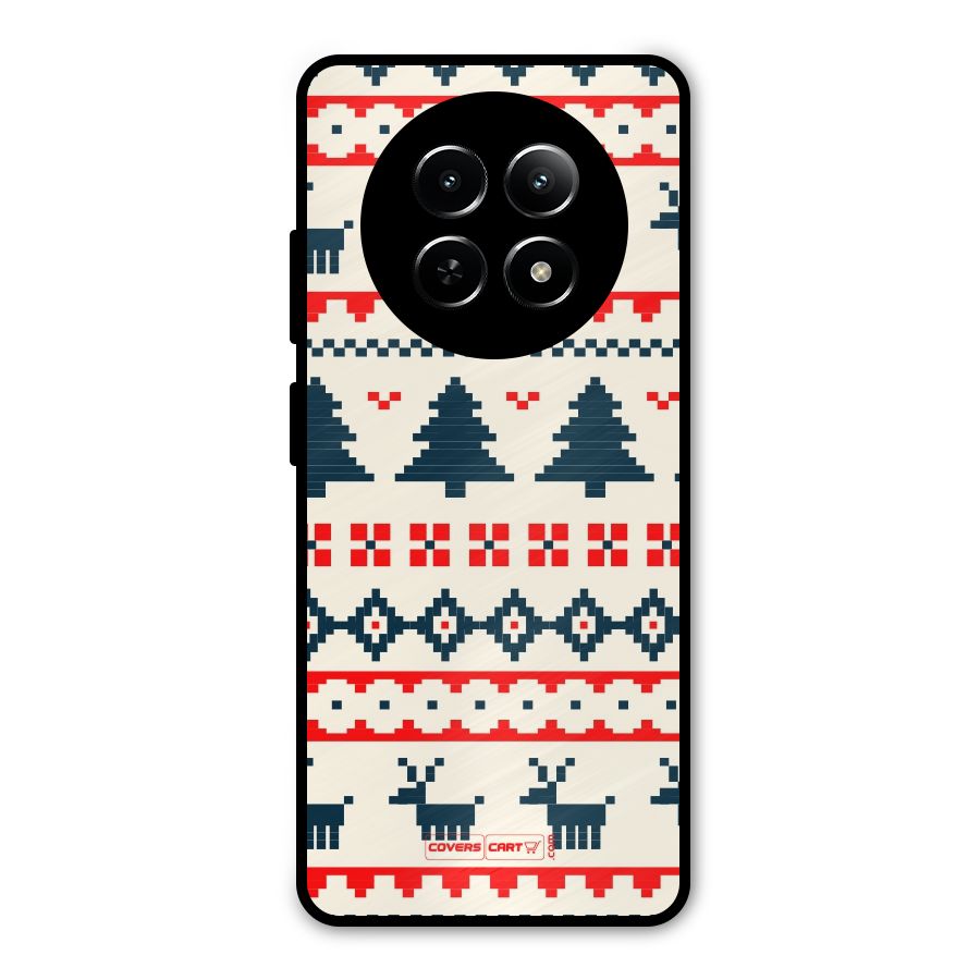 Christmas Design Pattern Metal Back Case for Realme 13