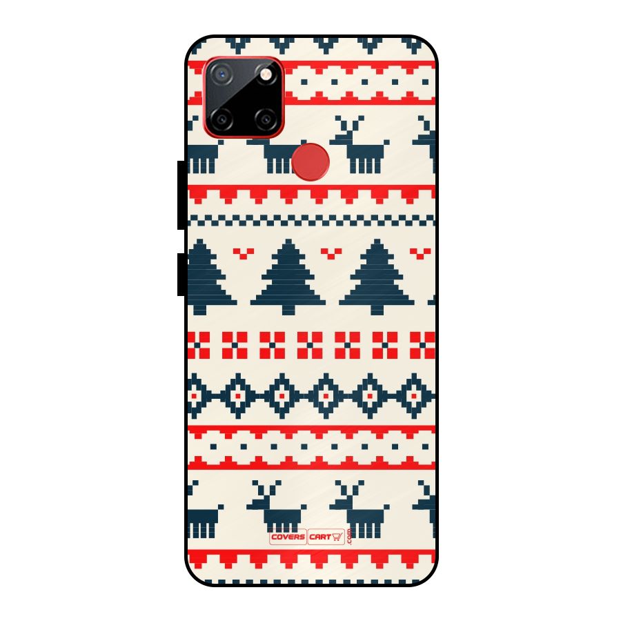 Christmas Design Pattern Metal Back Case for Realme C12