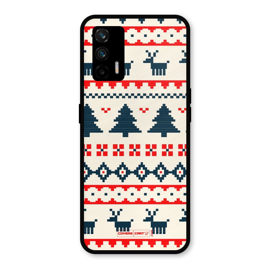 Christmas Design Pattern Metal Back Case for Realme GT 5G