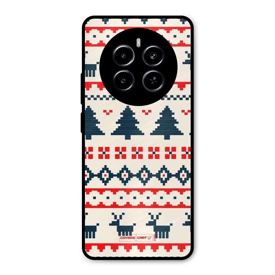Christmas Design Pattern Metal Back Case for Realme P1