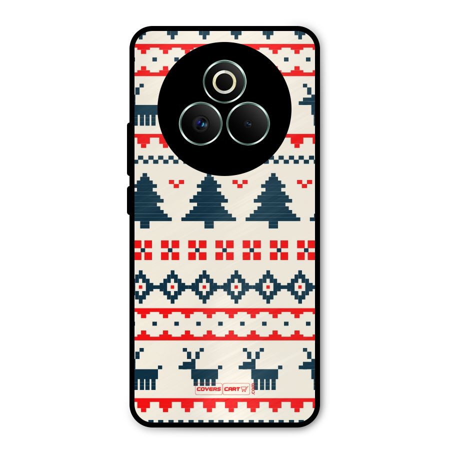 Christmas Design Pattern Metal Back Case for Realme P3 Pro