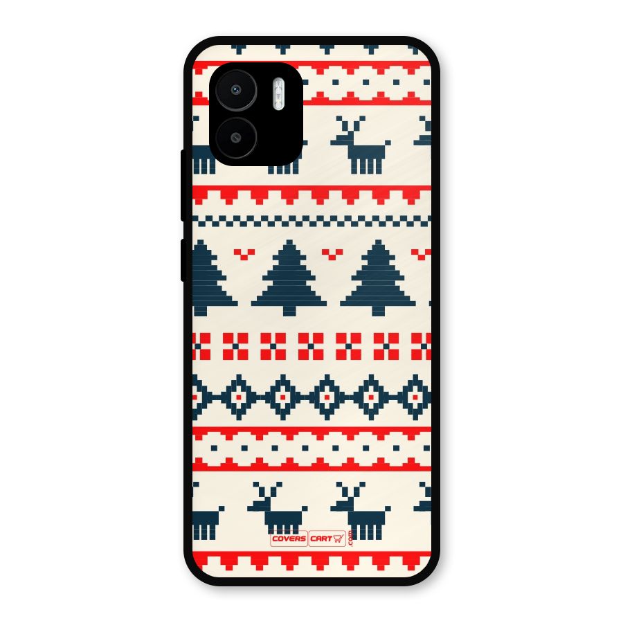 Christmas Design Pattern Metal Back Case for Redmi A2