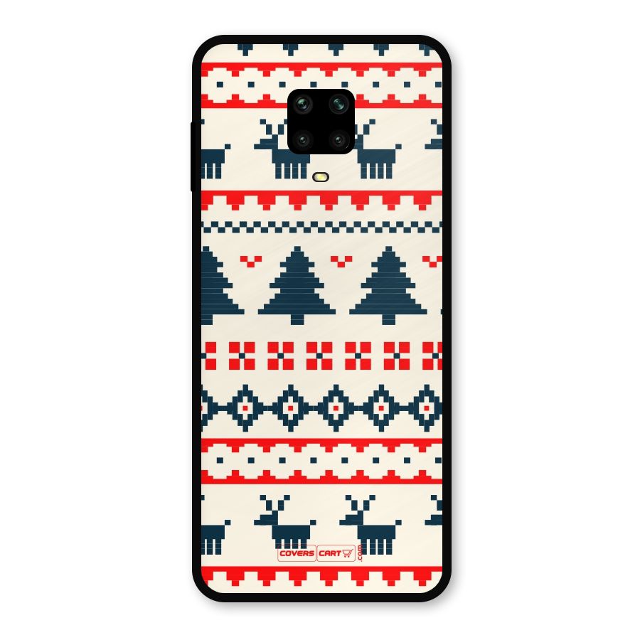 Christmas Design Pattern Metal Back Case for Redmi Note 10 Lite