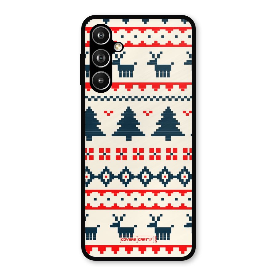 Christmas Design Pattern Metal Back Case for Samsung Galaxy M54