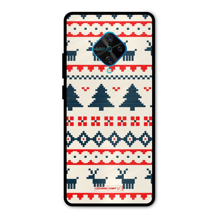 Christmas Design Pattern Metal Back Case for Vivo S1 Pro