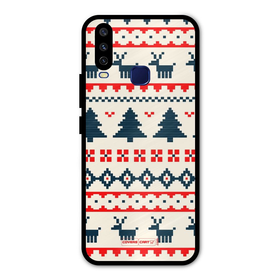 Christmas Design Pattern Metal Back Case for Vivo V17