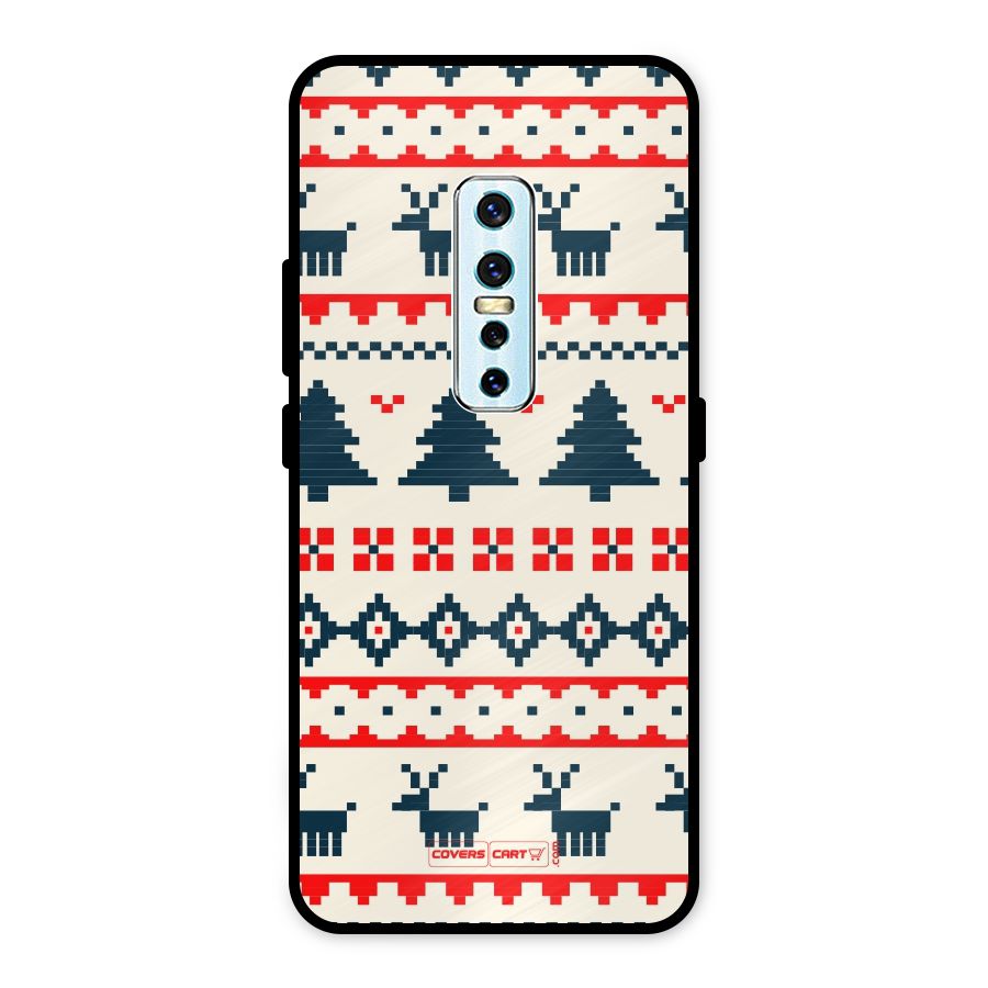 Christmas Design Pattern Metal Back Case for Vivo V17 Pro
