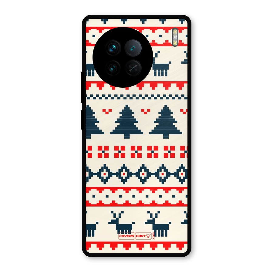 Christmas Design Pattern Metal Back Case for Vivo X90