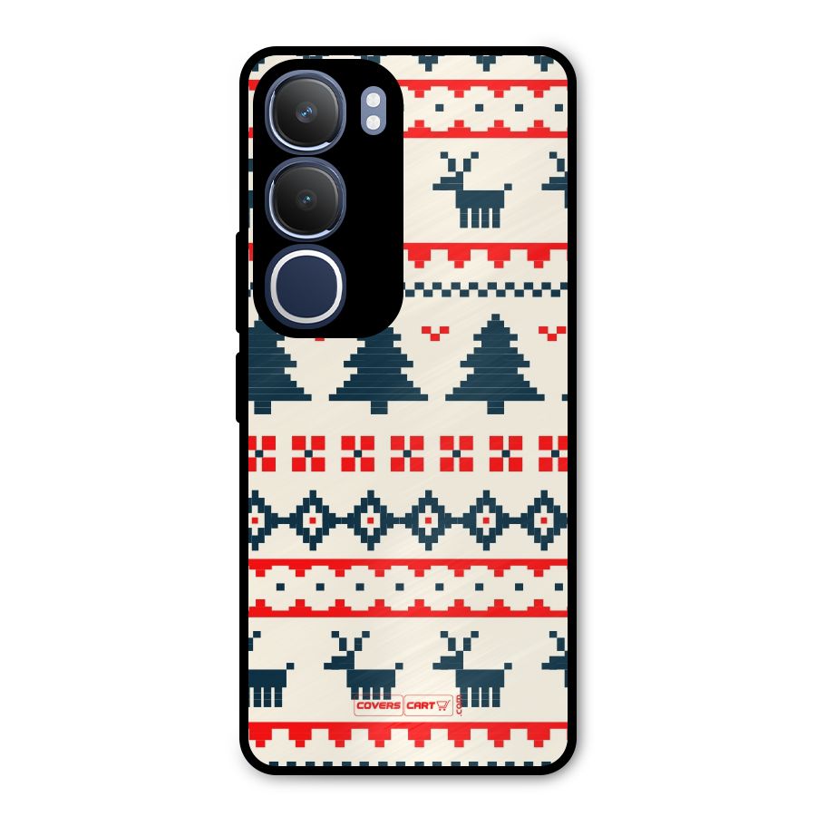Christmas Design Pattern Metal Back Case for Vivo Y29