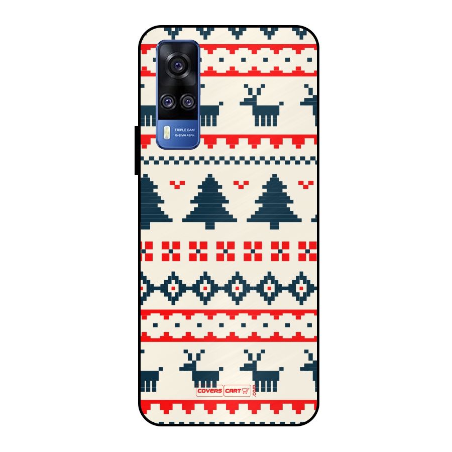 Christmas Design Pattern Metal Back Case for Vivo Y51