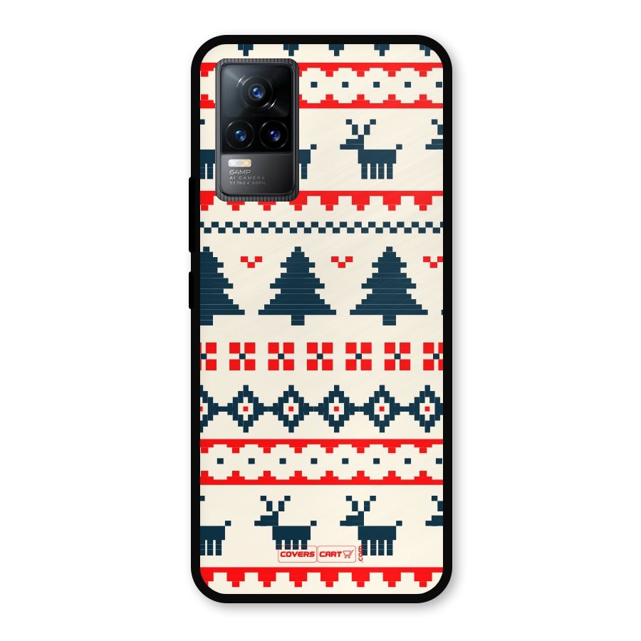 Christmas Design Pattern Metal Back Case for Vivo Y73