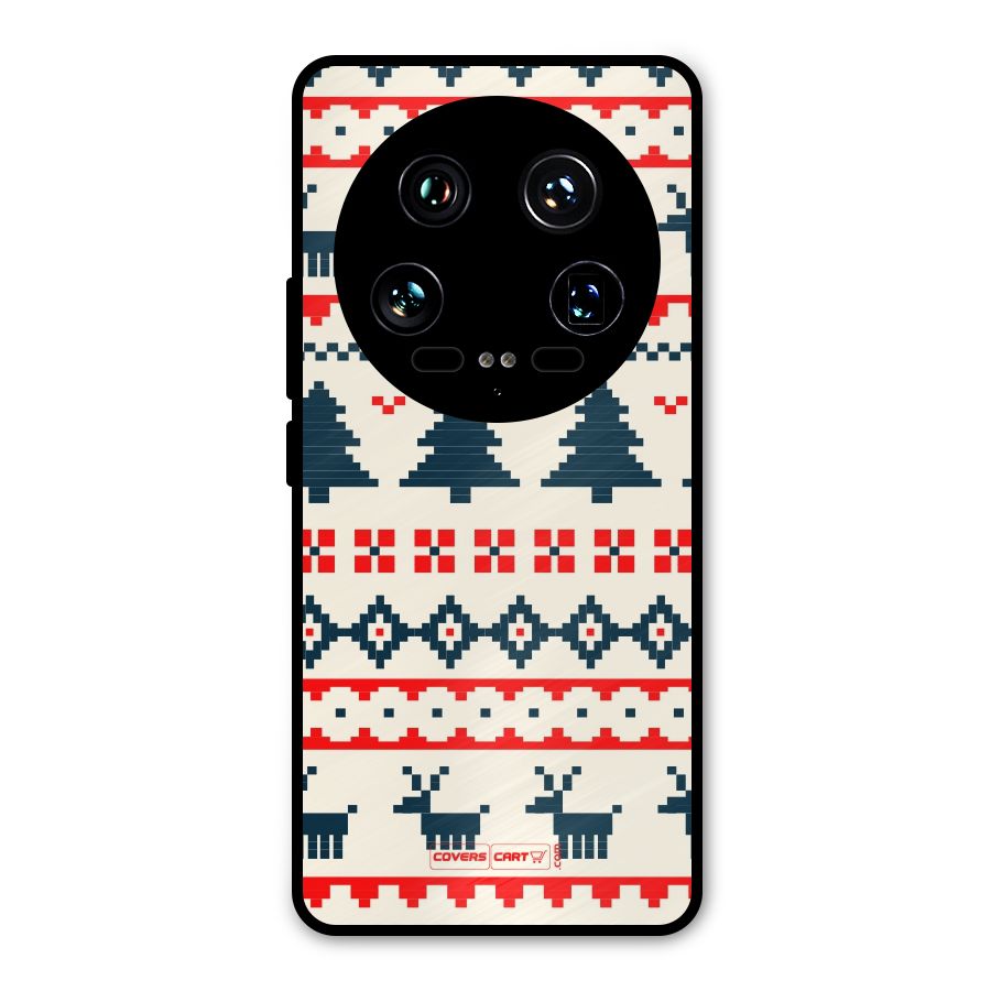 Christmas Design Pattern Metal Back Case for Xiaomi 14 Ultra