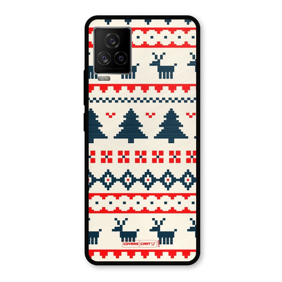 Christmas Design Pattern Metal Back Case for iQOO 7 Legend 5G