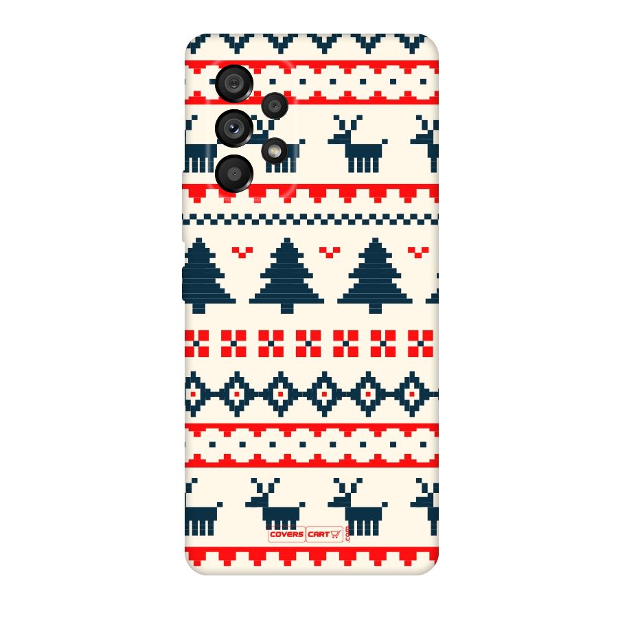 Christmas Design Pattern Original Polycarbonate Back Case for Galaxy A53 5G