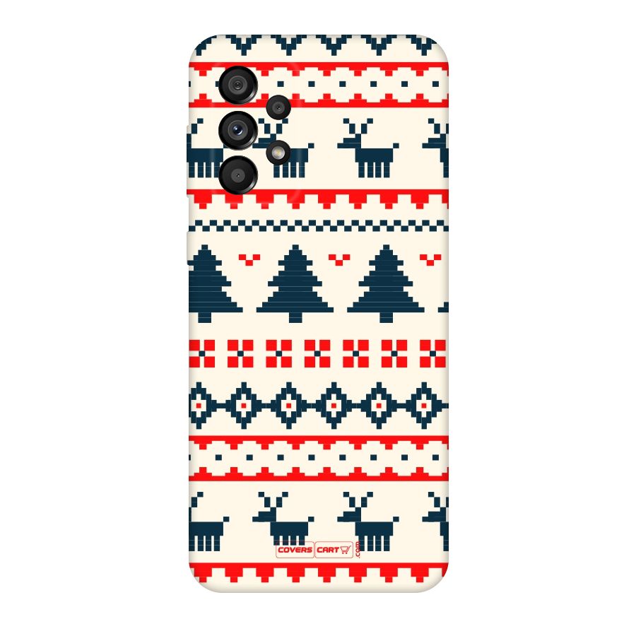Christmas Design Pattern Original Polycarbonate Back Case for Galaxy A73 5G