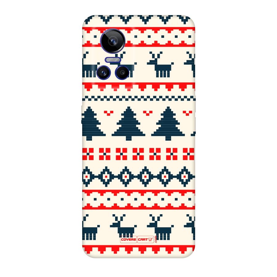 Christmas Design Pattern Original Polycarbonate Back Case for Realme GT Neo 3