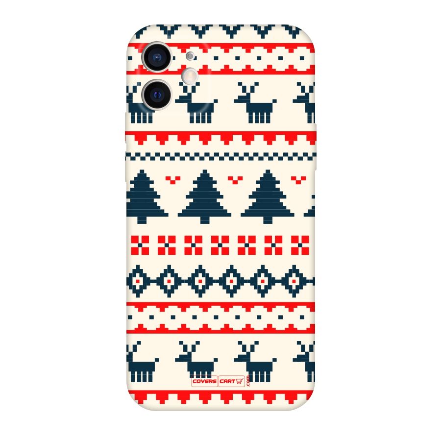 Christmas Design Pattern Original Polycarbonate Back Case for iPhone 12