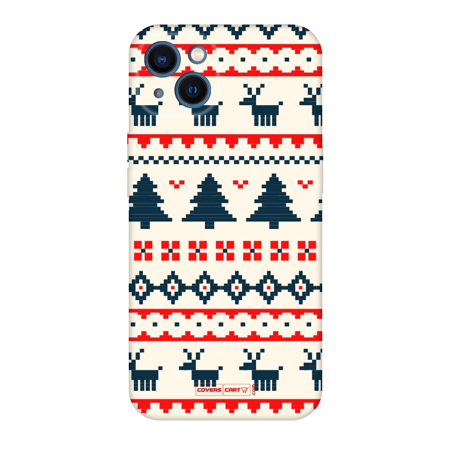 Christmas Design Pattern Original Polycarbonate Back Case for iPhone 13