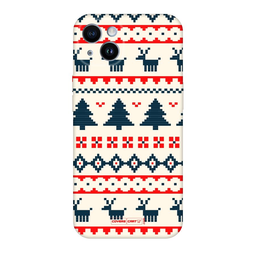 Christmas Design Pattern Original Polycarbonate Back Case for iPhone 14