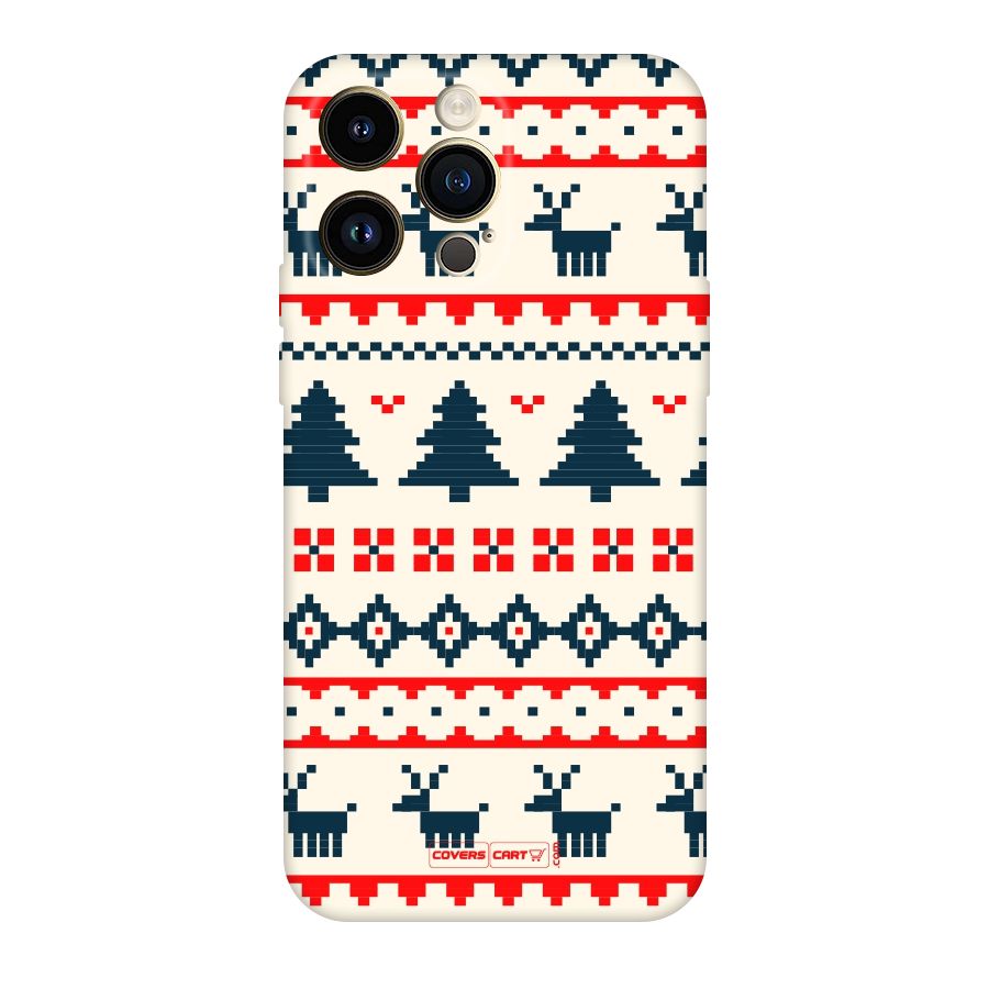 Christmas Design Pattern Original Polycarbonate Back Case for iPhone 14 Pro Max