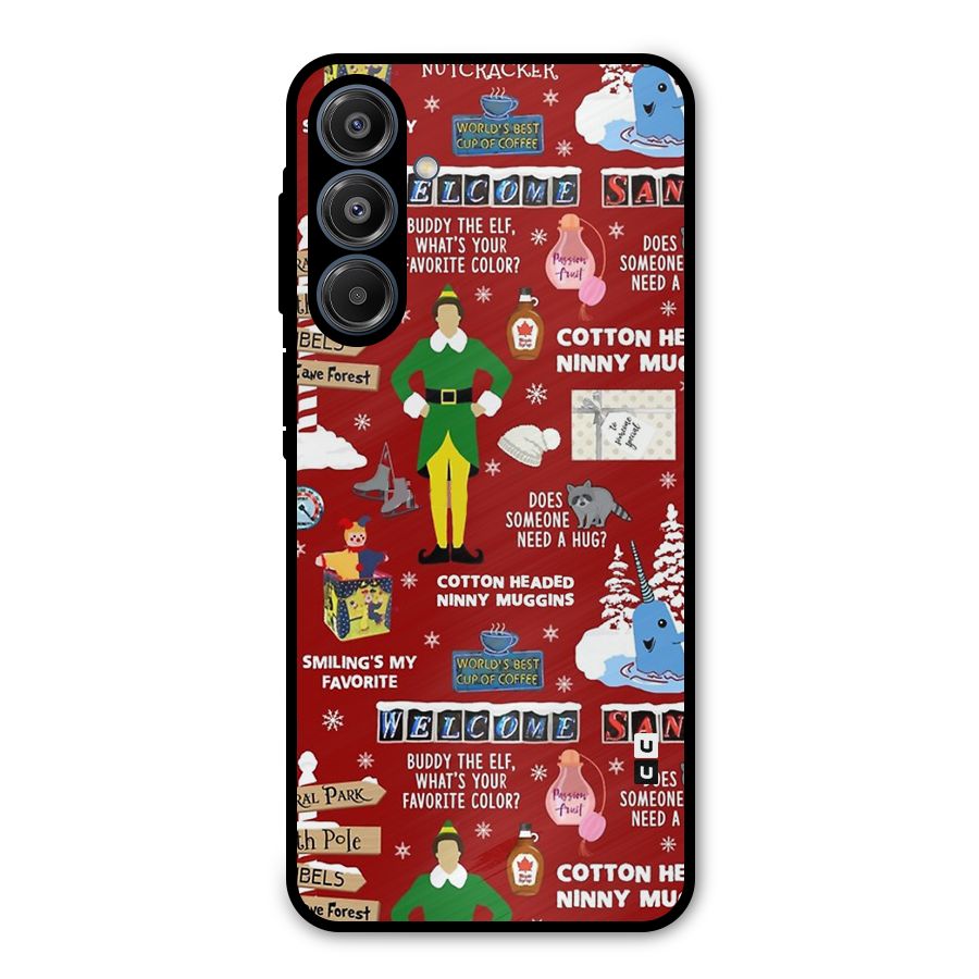 Christmas Doodles Metal Back Case for Galaxy A16 5G