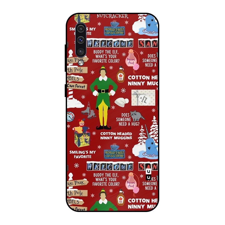Christmas Doodles Metal Back Case for Galaxy A50s
