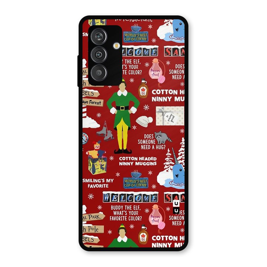 Christmas Doodles Metal Back Case for Galaxy F13