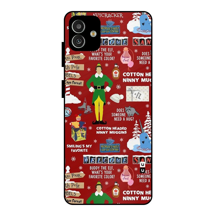 Christmas Doodles Metal Back Case for Galaxy M13 5G