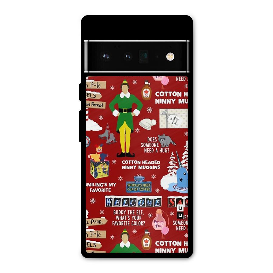 Christmas Doodles Metal Back Case for Google Pixel 6 Pro