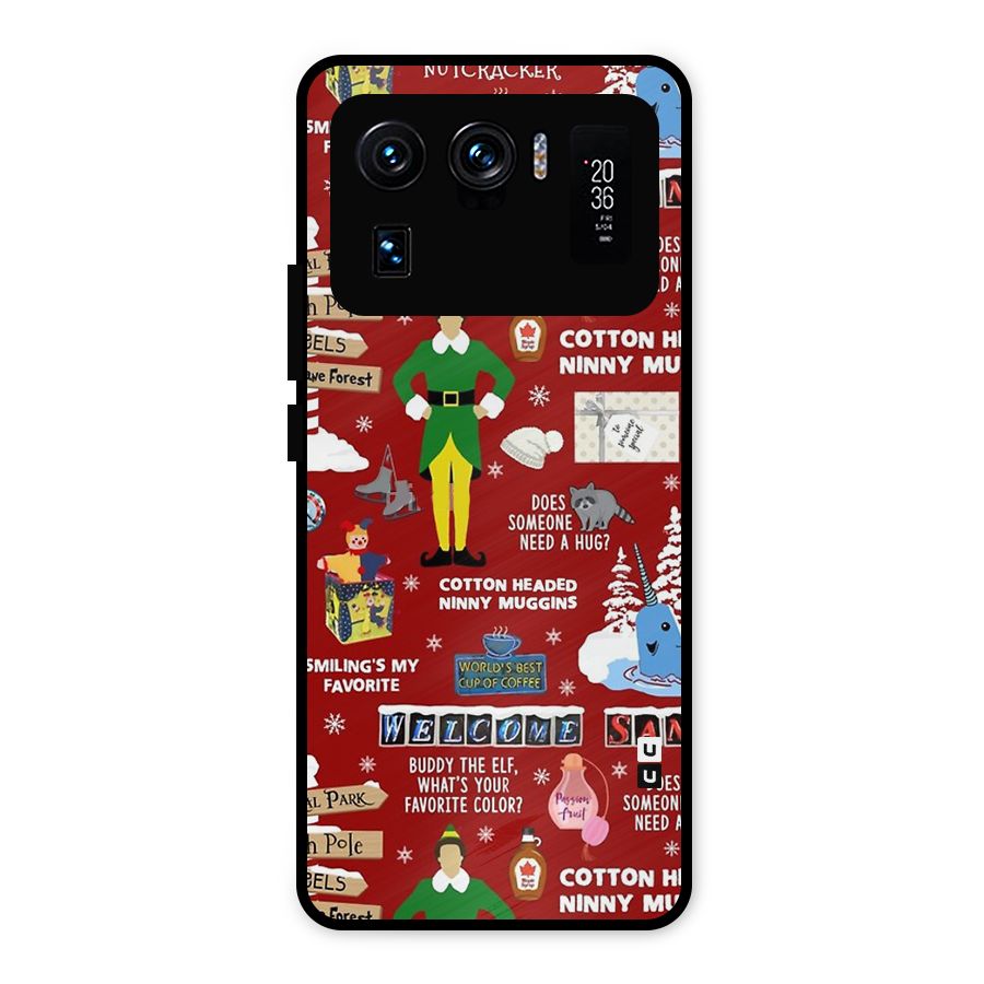 Christmas Doodles Metal Back Case for Mi 11 Ultra