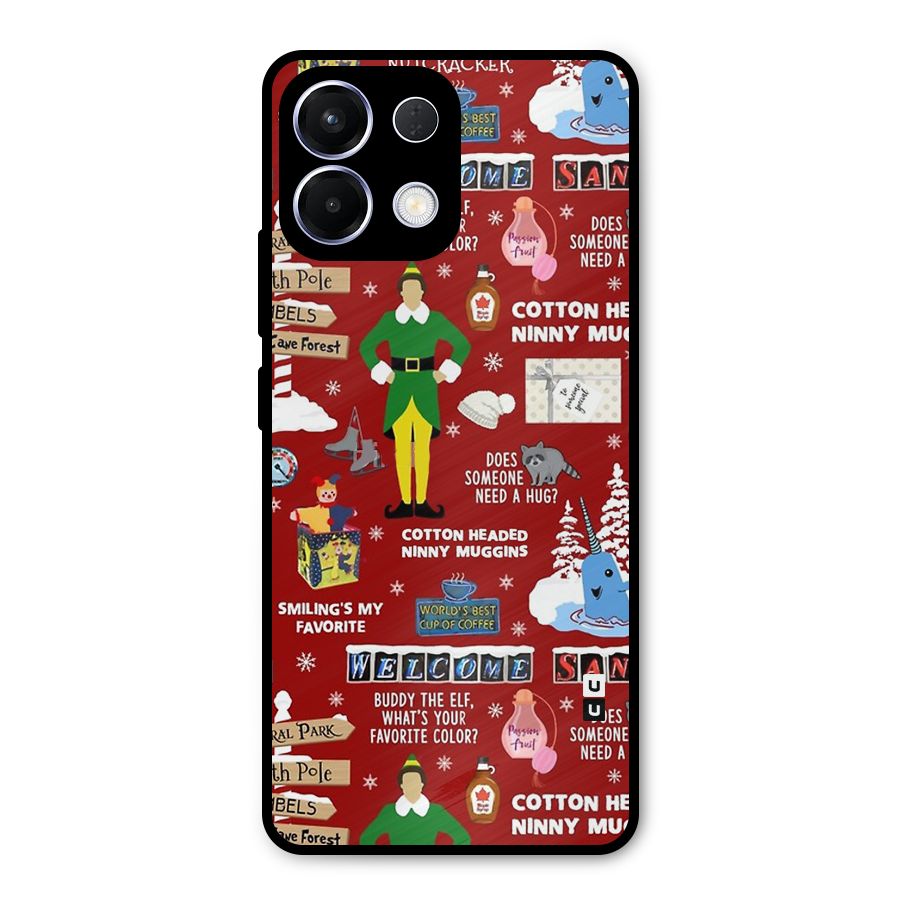 Christmas Doodles Metal Back Case for Oppo K13