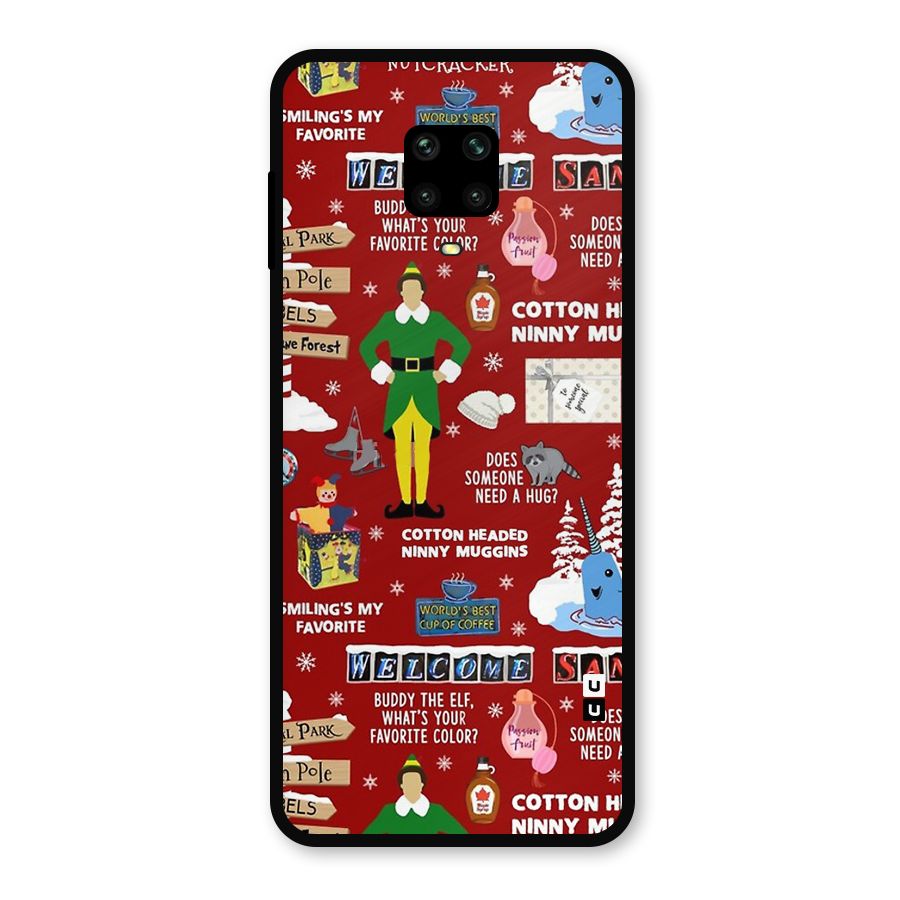 Christmas Doodles Metal Back Case for Poco M2 Pro