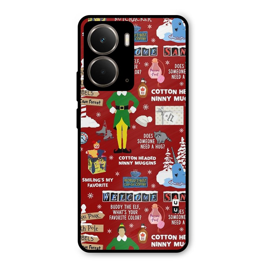 Christmas Doodles Metal Back Case for Realme P3