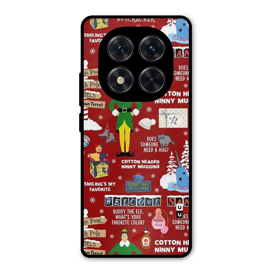 Christmas Doodles Metal Back Case for Redmi Note 14 Pro 5G