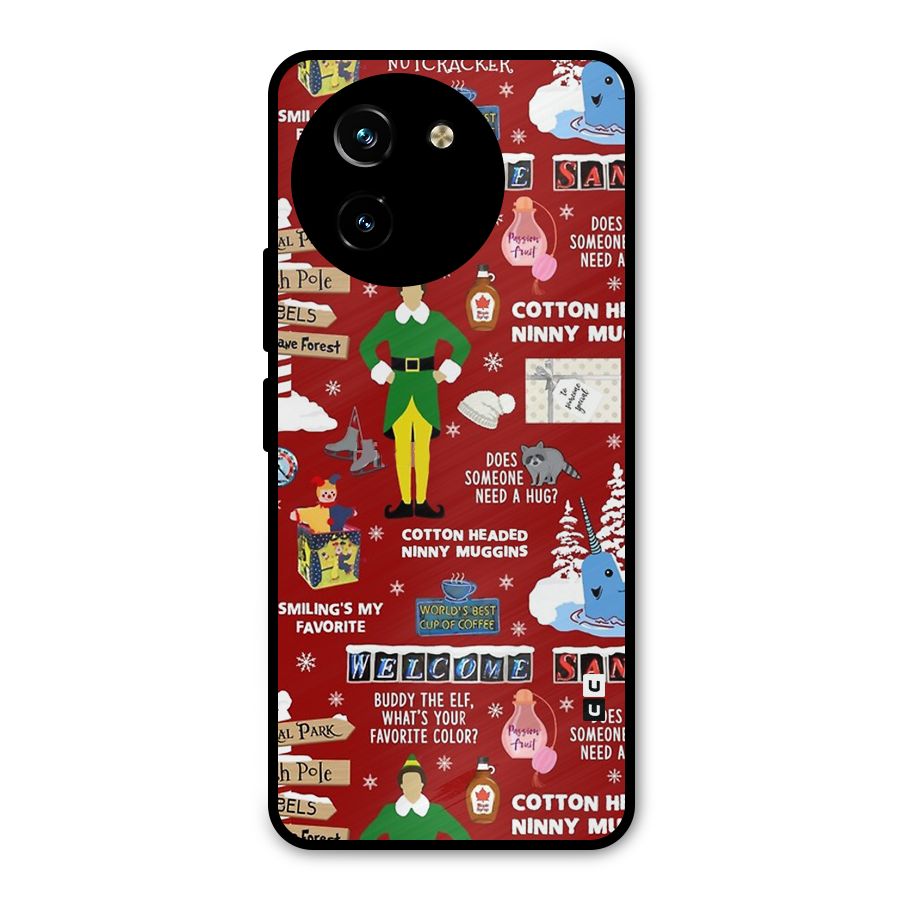 Christmas Doodles Metal Back Case for Vivo T3x