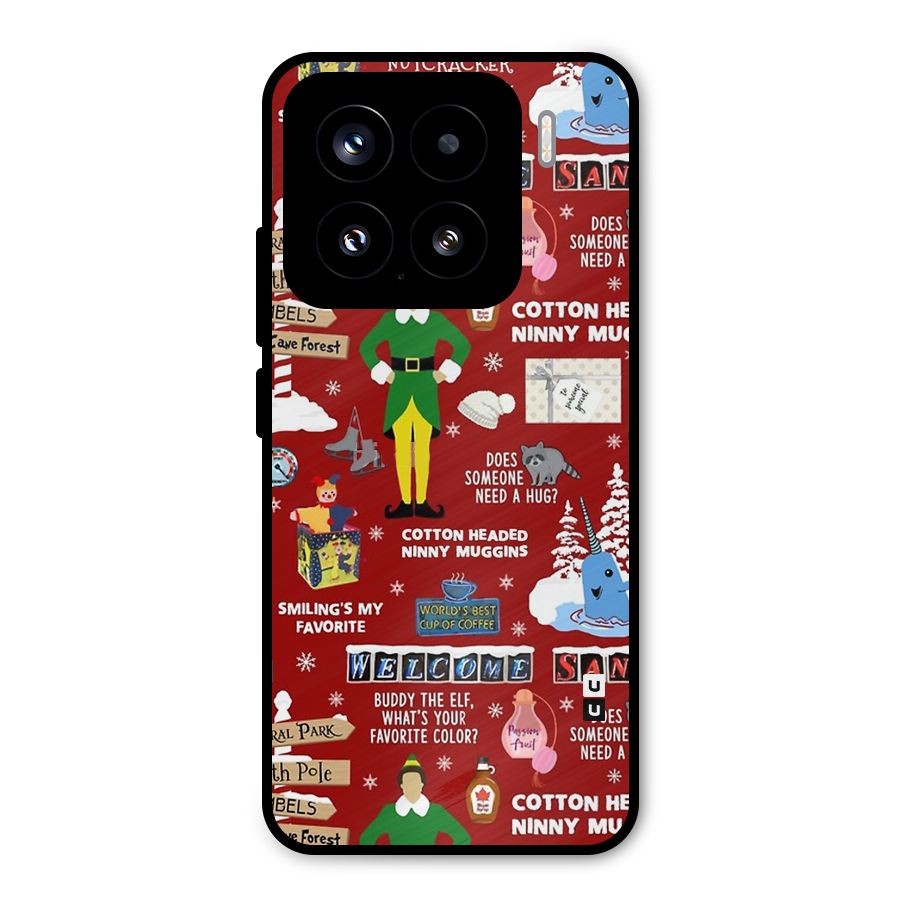 Christmas Doodles Metal Back Case for Xiaomi 15