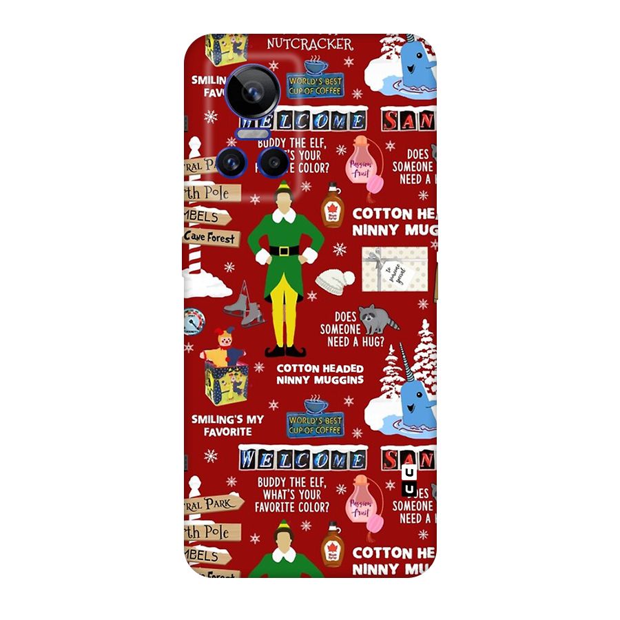Christmas Doodles Original Polycarbonate Back Case for Realme GT Neo 3