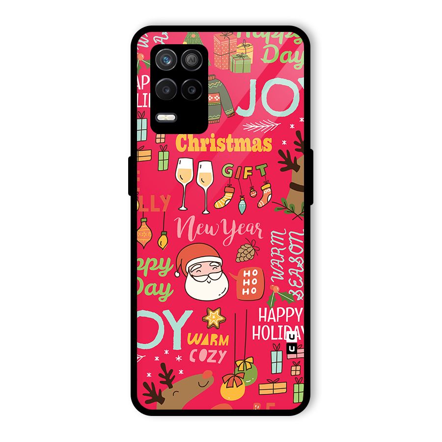 Christmas Joy Happy Day Glass Back Case for Realme 8s 5G