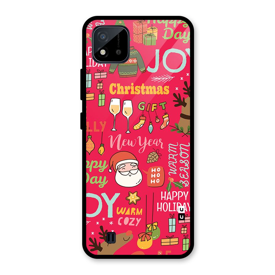Christmas Joy Happy Day Glass Back Case for Realme C11 2021