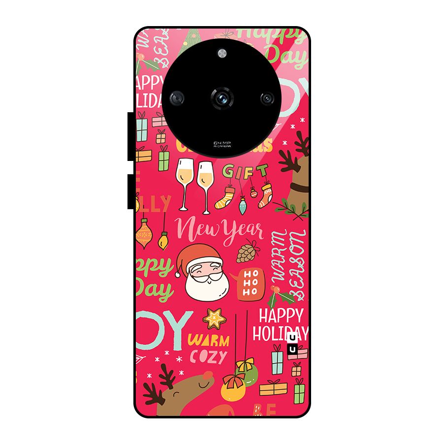 Christmas Joy Happy Day Glass Back Case for Realme Narzo 60 5G