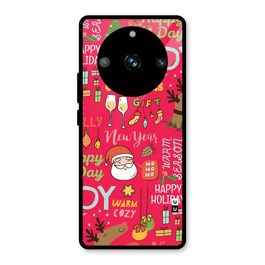 Christmas Joy Happy Day Glass Back Case for Realme Narzo 60 Pro