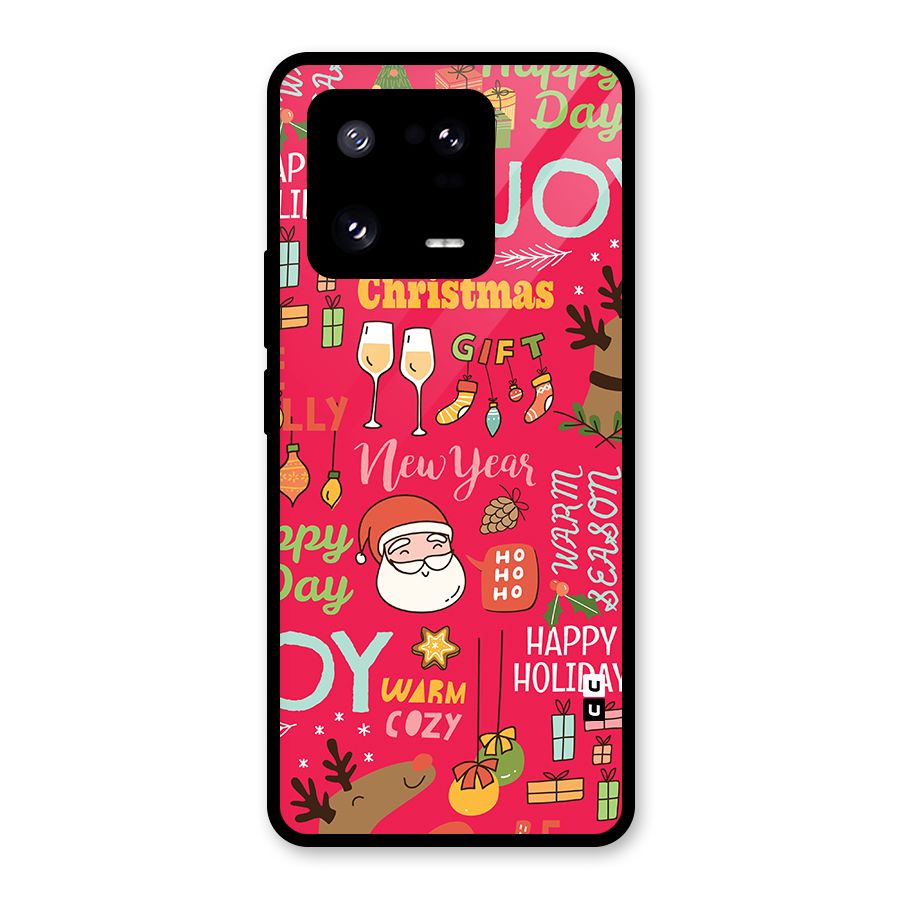 Christmas Joy Happy Day Glass Back Case for Xiaomi 13 Pro