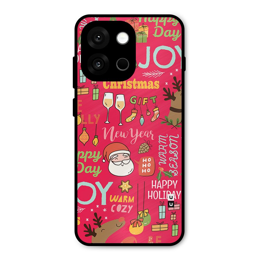Christmas Joy Happy Day Metal Back Case for OnePlus 13s