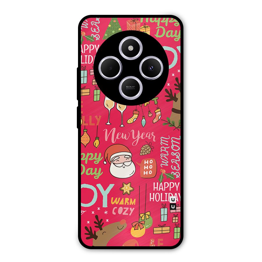 Christmas Joy Happy Day Metal Back Case for Poco M7