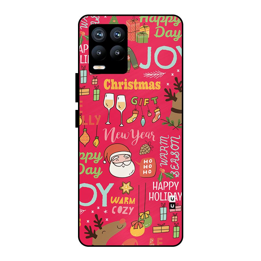 Christmas Joy Happy Day Metal Back Case for Realme 8 Pro